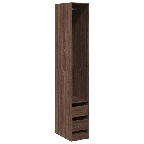 Garde-robe chêne marron 30x50x200 cm bois d'ingénierie - Photo n°2; ?>