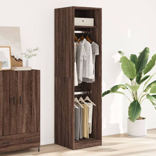 Garde-robe chêne marron 50x50x200 cm bois d'ingénierie - Photo n°3; ?>