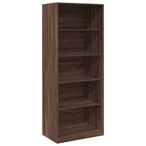 Garde-robe chêne marron 80x50x200 cm bois d'ingénierie - Photo n°2; ?>