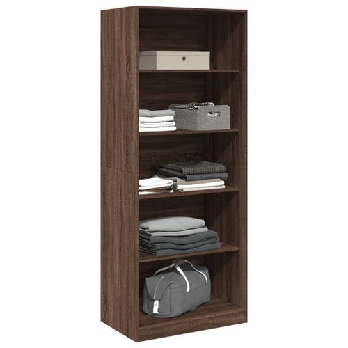 Garde-robe chêne marron 80x50x200 cm bois d'ingénierie - Photo n°3; ?>