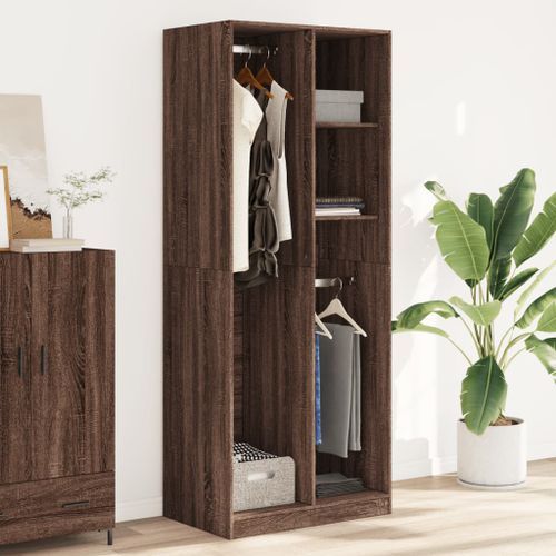 Garde-robe chêne marron 80x50x200 cm bois d'ingénierie - Photo n°3; ?>