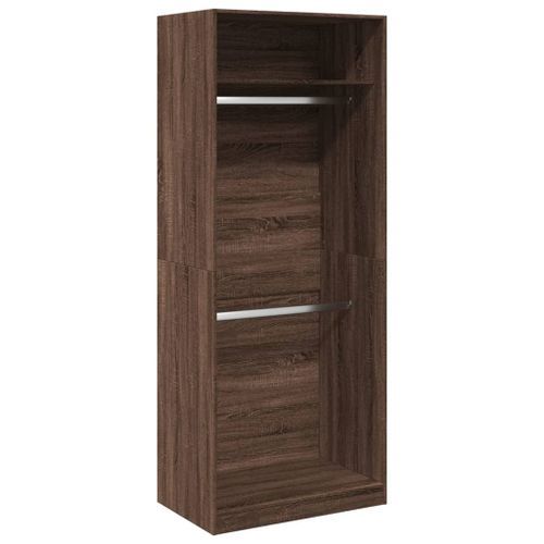 Garde-robe chêne marron 80x50x200 cm bois d'ingénierie - Photo n°2; ?>