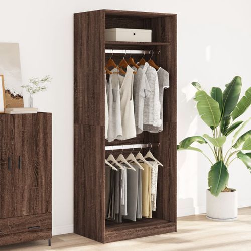 Garde-robe chêne marron 80x50x200 cm bois d'ingénierie - Photo n°3; ?>