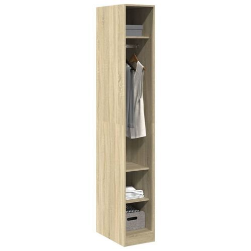 Garde-robe chêne sonoma 30x50x200 cm bois d'ingénierie - Photo n°3; ?>