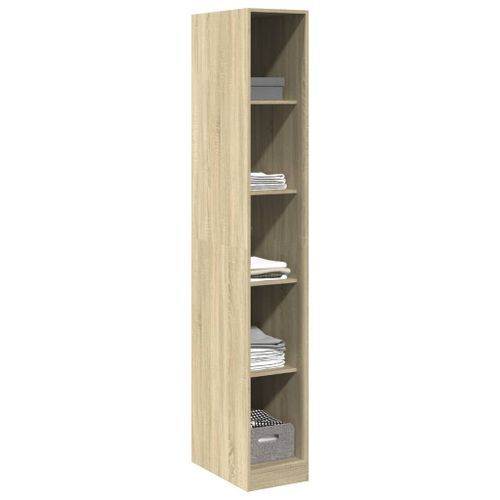 Garde-robe chêne sonoma 30x50x200 cm bois d'ingénierie - Photo n°3; ?>