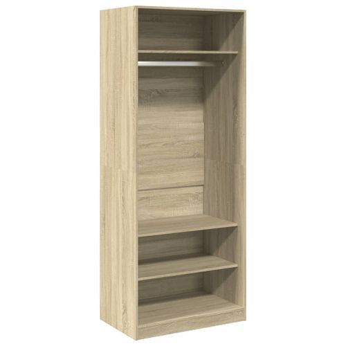 Garde-robe chêne sonoma 80x50x200 cm bois d'ingénierie - Photo n°2; ?>