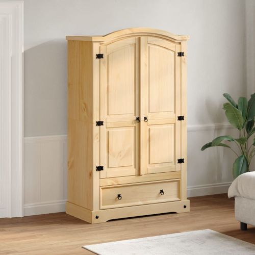 Garde-robe Corona 101x52x170 cm bois de pin massif - Photo n°3; ?>