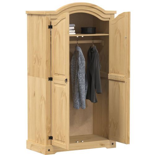 Garde-robe Corona 102x52x186 cm bois de pin massif - Photo n°3; ?>