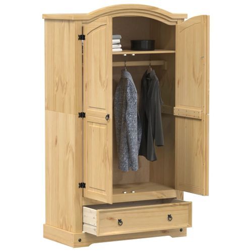 Garde-robe Corona 102x52x186 cm bois de pin massif - Photo n°3; ?>