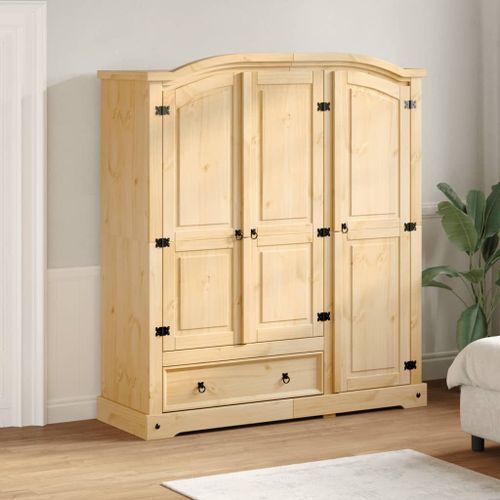 Garde-robe Corona 151,5x52x170 cm bois de pin massif - Photo n°3; ?>