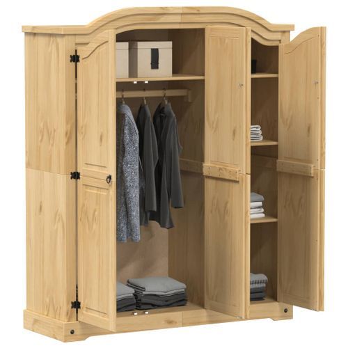 Garde-robe Corona 151,5x52x186 cm bois de pin massif - Photo n°3; ?>