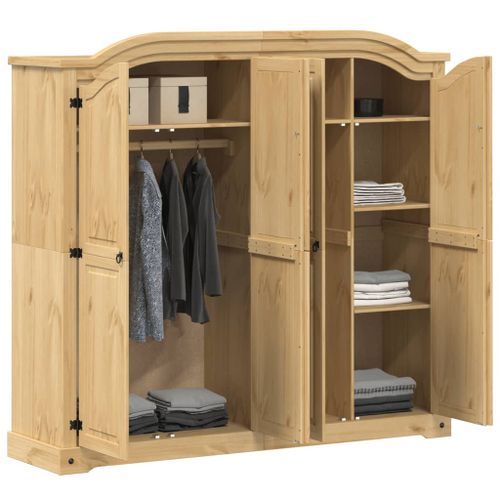 Garde-robe Corona 194x52x186 cm bois de pin massif - Photo n°3; ?>