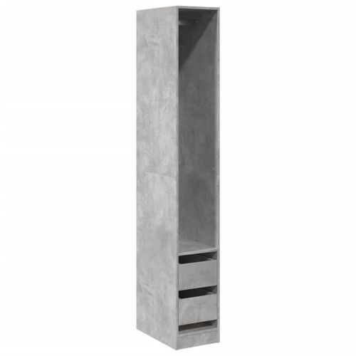 Garde-robe gris béton 30x50x200 cm bois d'ingénierie - Photo n°2; ?>