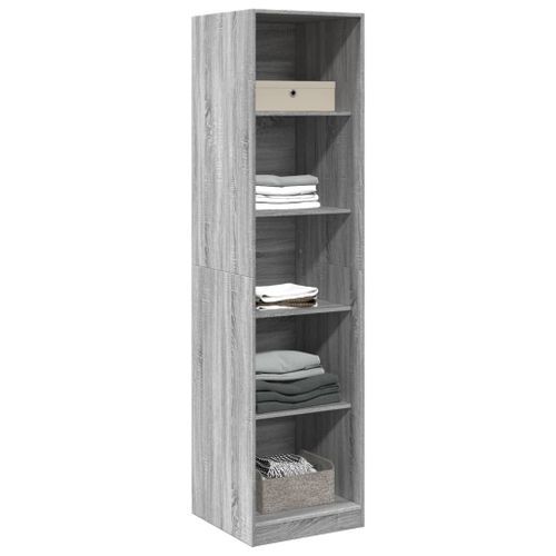 Garde-robe gris sonoma 50x50x200 cm bois d'ingénierie - Photo n°3; ?>