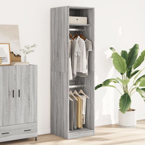 Garde-robe gris sonoma 50x50x200 cm bois d'ingénierie - Photo n°3; ?>