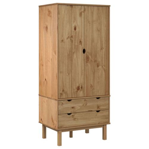 Garde-robe OTTA 76,5x53x172 cm Bois massif de pin - Photo n°2; ?>