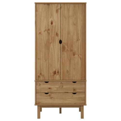 Garde-robe OTTA 76,5x53x172 cm Bois massif de pin - Photo n°3; ?>