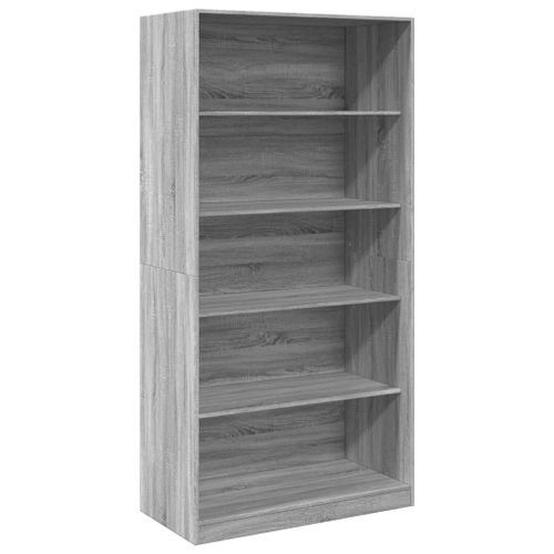 Garde-robe sonoma gris 100x50x200 cm bois d'ingénierie - Photo n°2; ?>