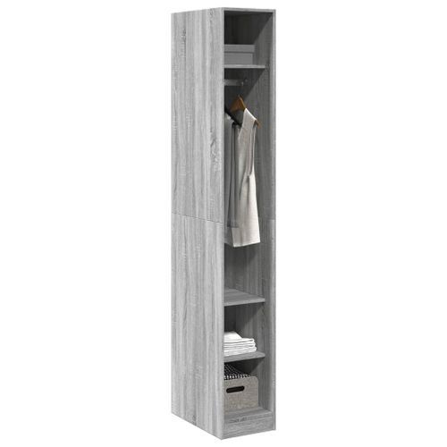 Garde-robe sonoma gris 30x50x200 cm bois d'ingénierie - Photo n°3; ?>