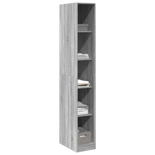 Garde-robe sonoma gris 30x50x200 cm bois d'ingénierie - Photo n°3; ?>