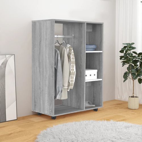 Garde-robe Sonoma gris 80x40x110 cm Bois d'ingénierie - Photo n°3; ?>