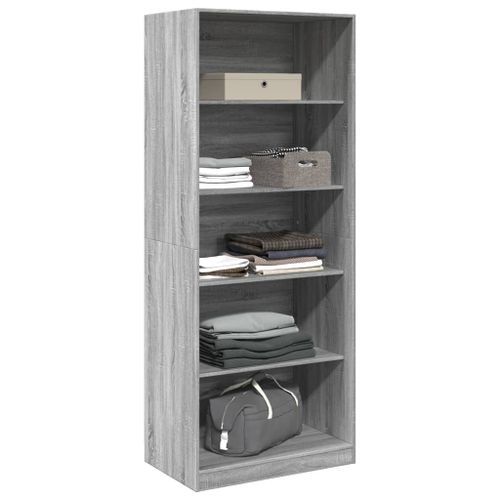 Garde-robe sonoma gris 80x50x200 cm bois d'ingénierie - Photo n°3; ?>