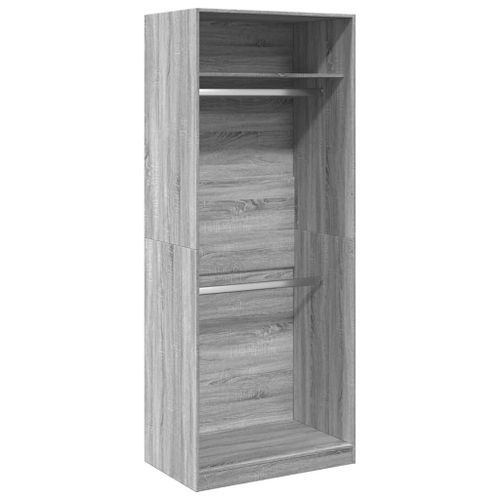 Garde-robe sonoma gris 80x50x200 cm bois d'ingénierie - Photo n°2; ?>