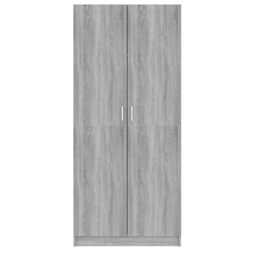 Garde-robe Sonoma gris 80x52x180 cm Bois d'ingénierie - Photo n°3; ?>