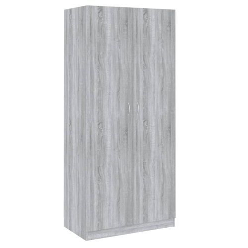 Garde-robe Sonoma gris 90x52x200 cm Bois d'ingénierie - Photo n°2; ?>