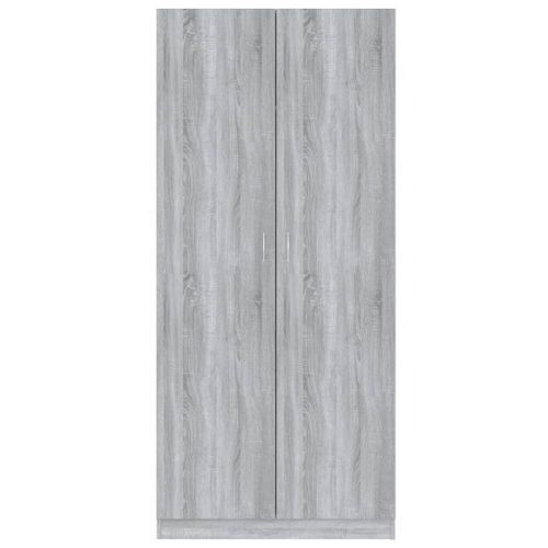 Garde-robe Sonoma gris 90x52x200 cm Bois d'ingénierie - Photo n°3; ?>