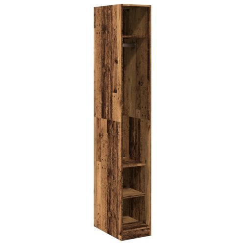 Garde-robe vieux bois 30x50x200 cm bois d'ingénierie - Photo n°2; ?>