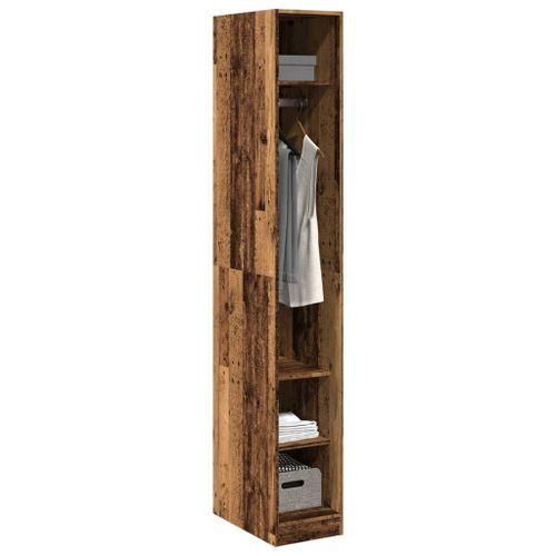 Garde-robe vieux bois 30x50x200 cm bois d'ingénierie - Photo n°3; ?>