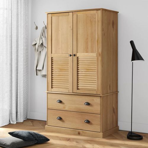 Garde-robe VIGO 90x55x176 cm bois massif de pin - Photo n°2; ?>