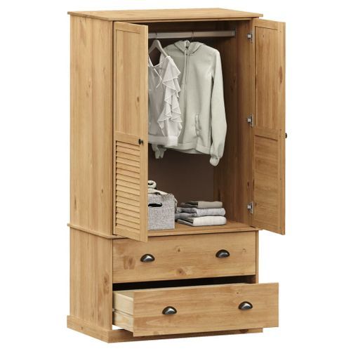 Garde-robe VIGO 90x55x176 cm bois massif de pin - Photo n°3; ?>