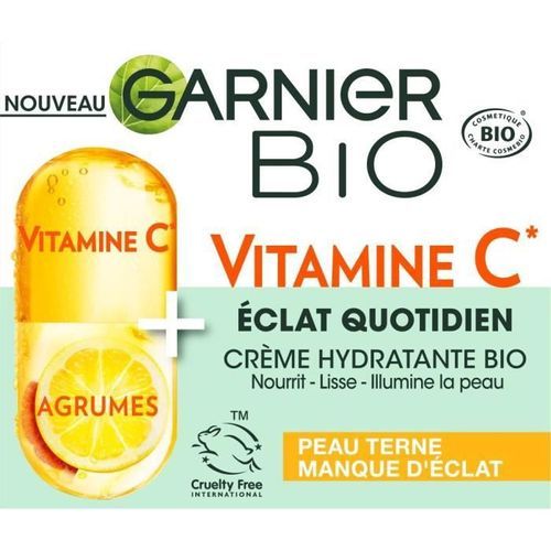 GARNIER Creme hydratante Bio éclat quotidien Vitamine C - 50 ml - Photo n°2; ?>