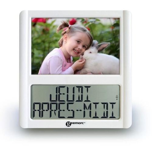 GEEMARC Horloge numérique avec cadre photo VISO 5 - Photo n°2; ?>