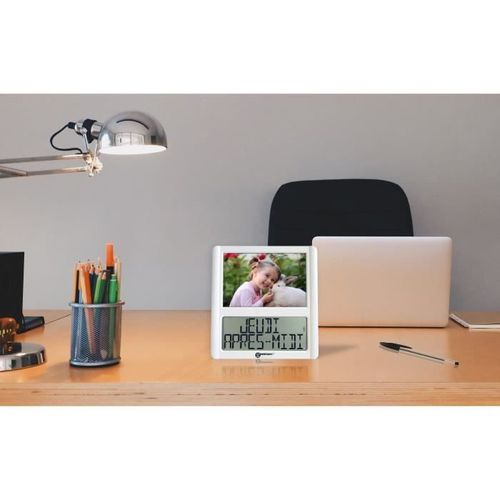 GEEMARC Horloge numérique avec cadre photo VISO 5 - Photo n°3; ?>