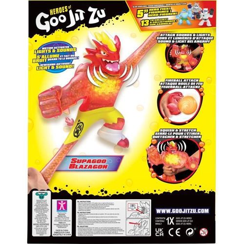 Goo Jit Zu - 41012 - Figurine Supagoo Blazagon 23cm - Photo n°2; ?>