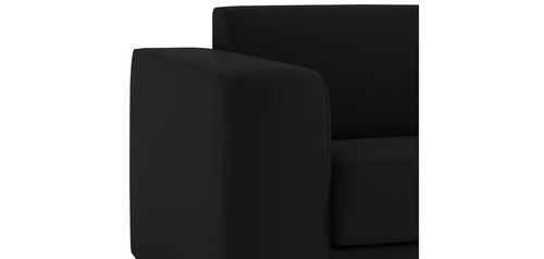 Grand fauteuil moderne tissu noir Maelys 117 cm - Photo n°2; ?>