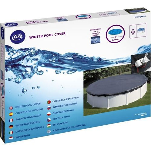 GRE - Bâche hiver 120g /m² pour piscine Ø3m - Photo n°3; ?>