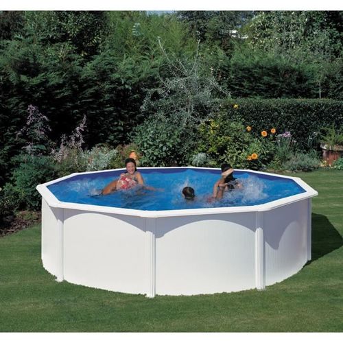 GRE Kit piscine hors-sol ronde en acier Wet Ø4,60x1,20 m - Liner bleu - Photo n°2; ?>