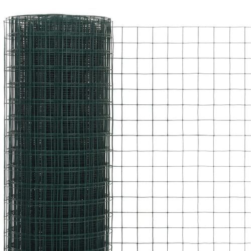 Grillage Acier avec revêtement en PVC 10x0,5 m Vert - Photo n°3; ?>