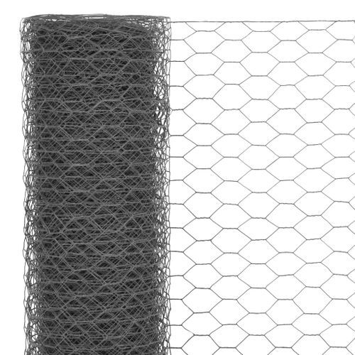 Grillage Acier avec revêtement en PVC 25x0,5 m Gris 2 - Photo n°3; ?>