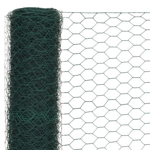 Grillage Acier avec revêtement en PVC 25x1,5 m Vert 3 - Photo n°3; ?>