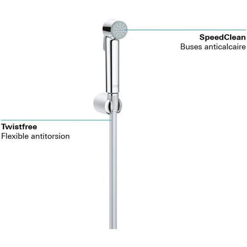 GROHE Ensemble de douche 1 jet avec support mural Vitalio Trigger Spray 30 Chromé 26175001 - Photo n°3; ?>