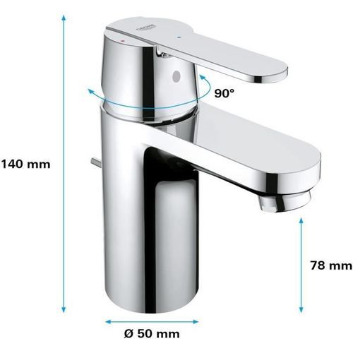 GROHE - Mitigeur monocommande Lavabo - Taille S 13 - Photo n°3; ?>