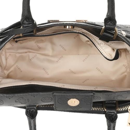 GUESS Sac a Main Bea Society Satchel Noir Femme - Photo n°3; ?>