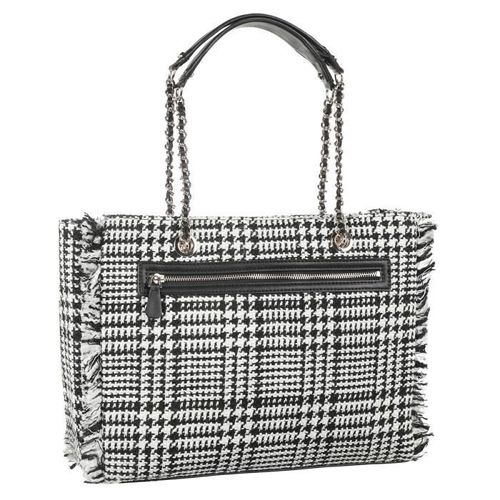 GUESS Sac a Main Cessily Tote Noir/Blanc Femme - Photo n°2; ?>
