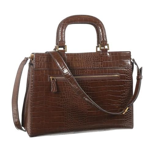 GUESS Sac a Main Katey Large Luxury Satchel Marron Femme - Photo n°2; ?>