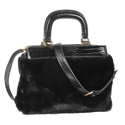 GUESS Sac a Main Katey Luxe Luxury Satchel Noir Femme - Photo n°2; ?>